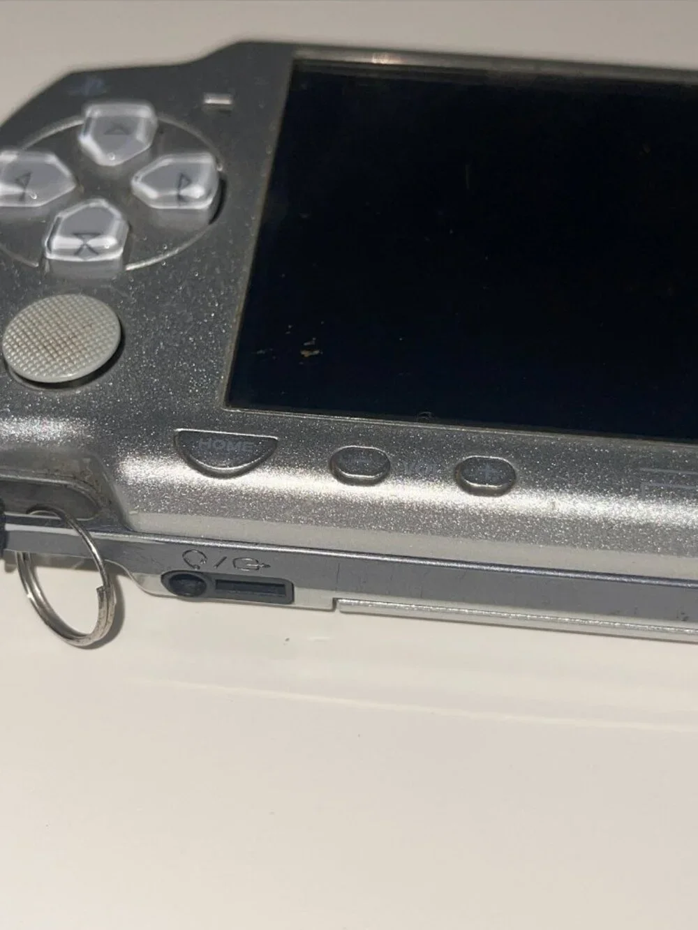 Sony PSP-2001 Slim Edition Silver *No Battery* For Parts/Repair God of War Lot